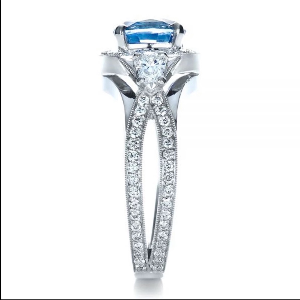 New Women’s 925 Silver Exquisite Engagement Ring - Picture 4 of 5